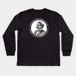 Mark Twain - Fool People Kids Long Sleeve T-Shirt